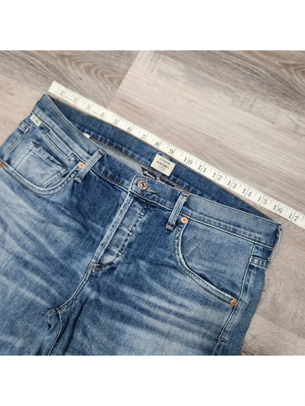 Citizens Of Humanity Jeans Emerson Slim Leg Sz 29 Premium Vintage Button Crop